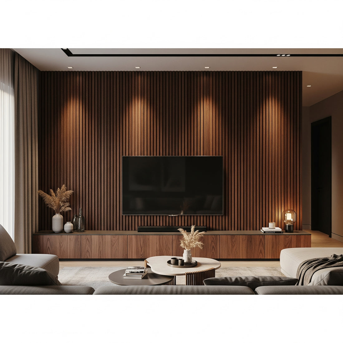 Hochwertiges, flexibles Akustikpaneel (300 cm x 50 cm)